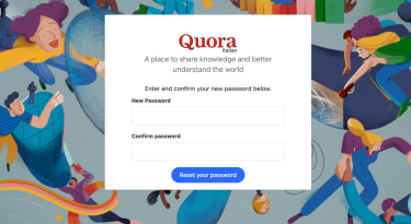 The reset your Quora password page.