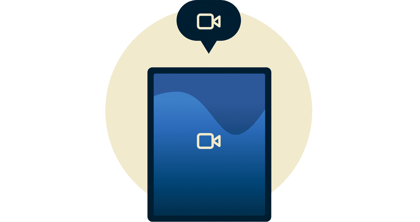 icône vidéo sur un appareil iPad