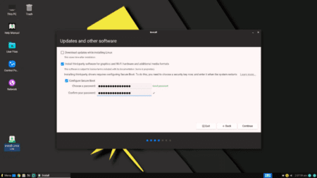 Linux Lite installation - enable secure boot and install drivers.